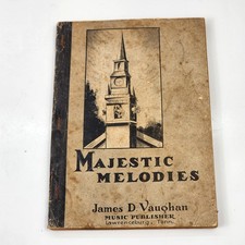 Vintage 1948 Majestic Melodies Hymnal Song Book James Vaughan Church Christian