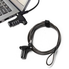 Universal Laptop Combination Lock, 2M/6.5FT Laptop Cable Lock, 4-Digit Resett...