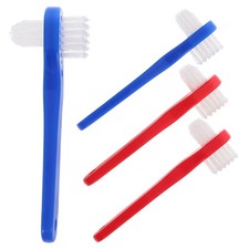 4 Pcs Small Portable Double Sided Soft Bristles Denture Brush for Adult Use