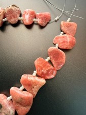 Rhodochrosite gemstone smooth nugget beads size 25-13 mm 8 Inches Strand BA-38