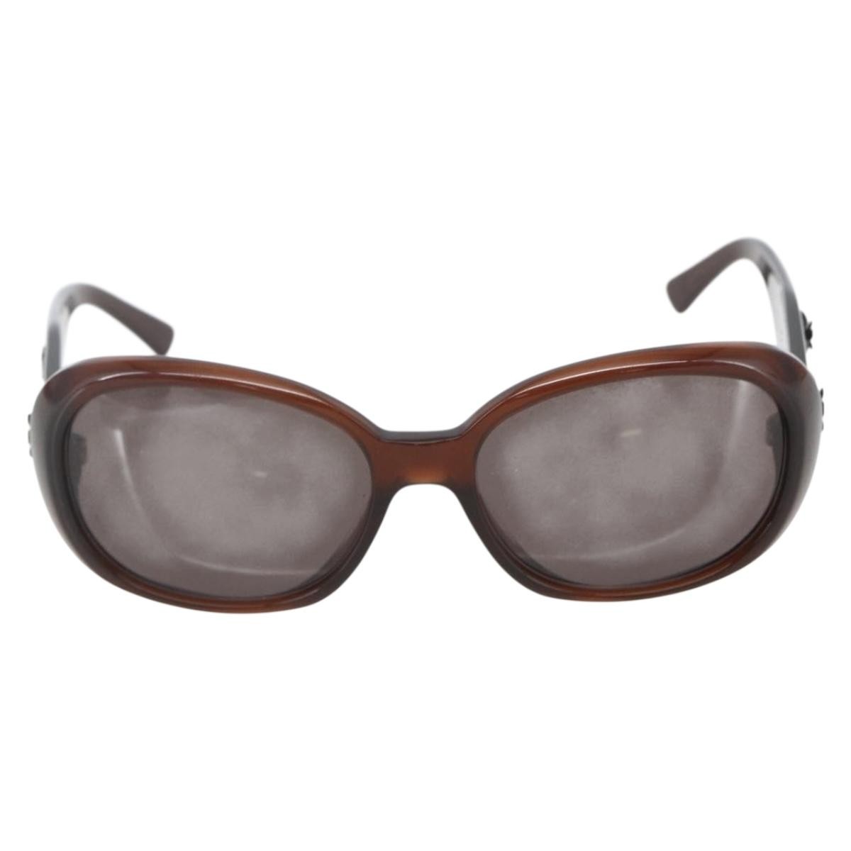 CHANEL Camelia Sunglasses plastic Brown 5113-A CC Auth 161695 image 2