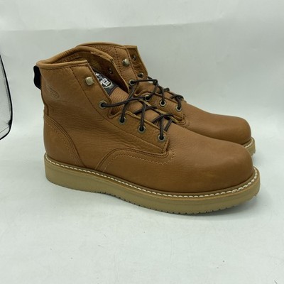 Georgia Boots Men's 12 G6152 Mid Calf Boot Barracuda 6'' Gold Work Wedge Soft Toe