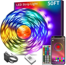 KSIPZE Led Lights for Bedroom 50Ft Led Strip Lights with Remote RGB Color Changi