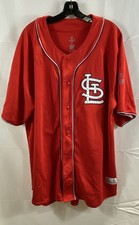 MLB St. Louis Cardinals Men's Dynasty Series Jersey Red Button Up Sz 2XL