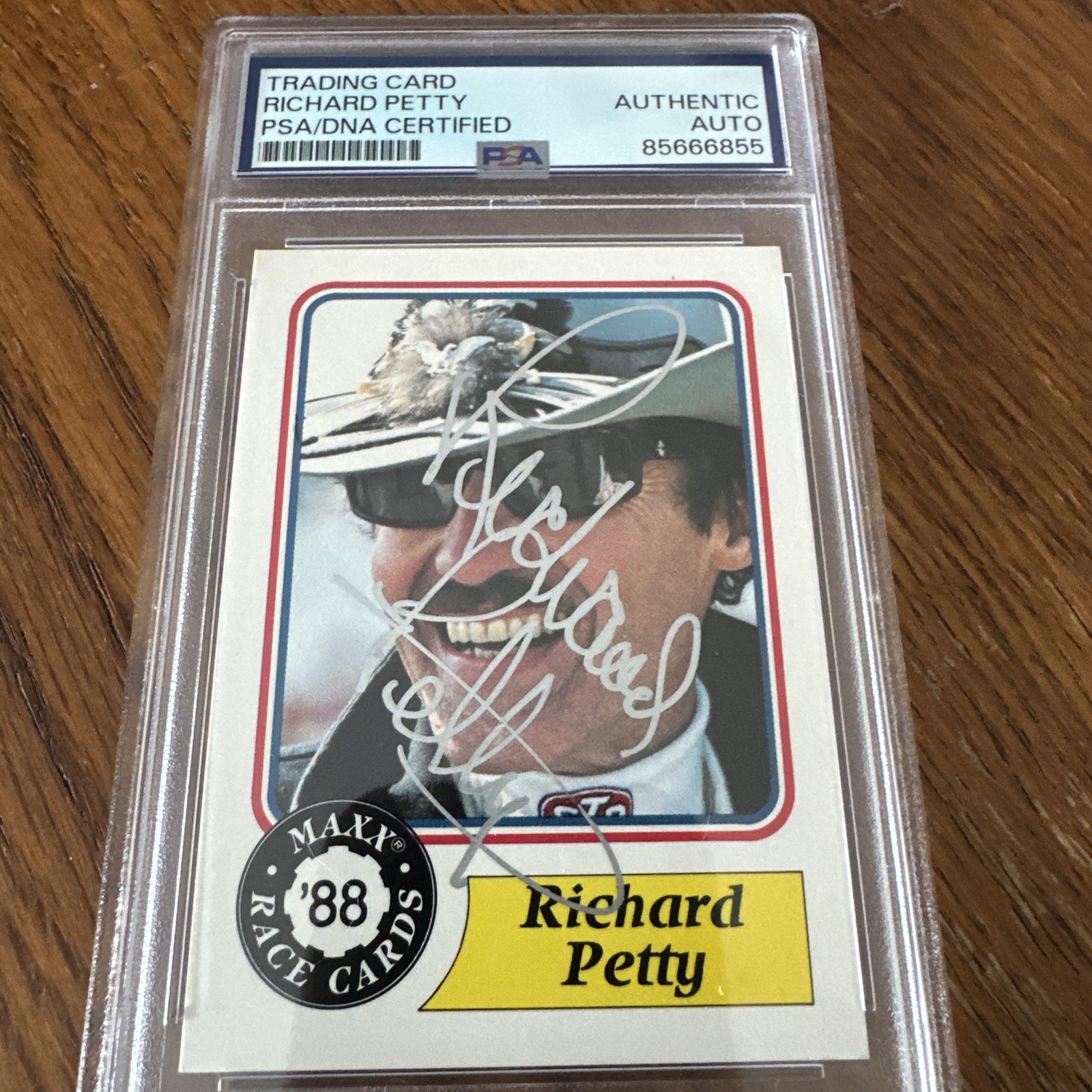 Richard Petty ROOKIE 1988 Maxx #43 SIGNED CARD PSA/DNA AUTOGRAPHED "The King" RC
