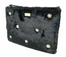 Kate Spade New York Black Cedar Road Gia WLRU5191 Clutch Cosmetic Bag