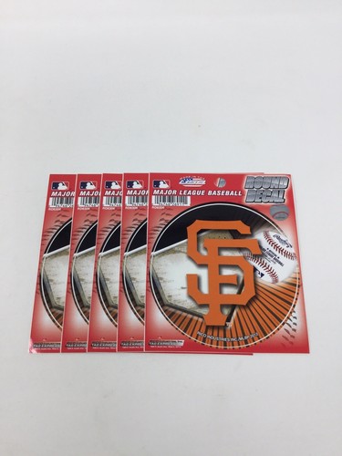 MLB Giants San Francisco Round Vinyl Decal Stickers 4.5 Inch Set Of 5 New