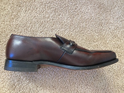 GEO Hartman Mens 12 EEE Dress Shoes Brown Loafers Slip On 29185 - Picture 6 of 10