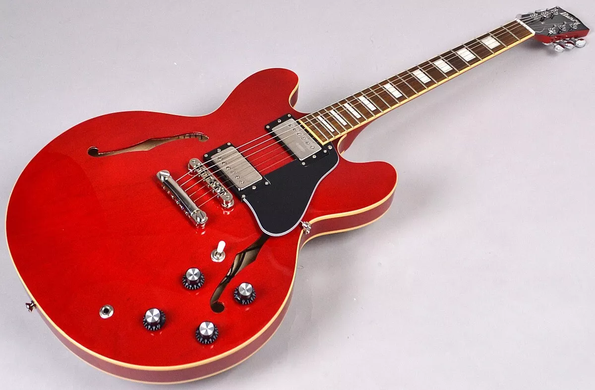 New Burny SRSA65 Cherry Electric Guitar ES 335 Type Hollow Body