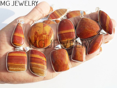 10 Pcs Moonstone Labradorite & Mix Gemstone Bezel Pendants Lot 925 Silver Plated - Picture 92 of 138