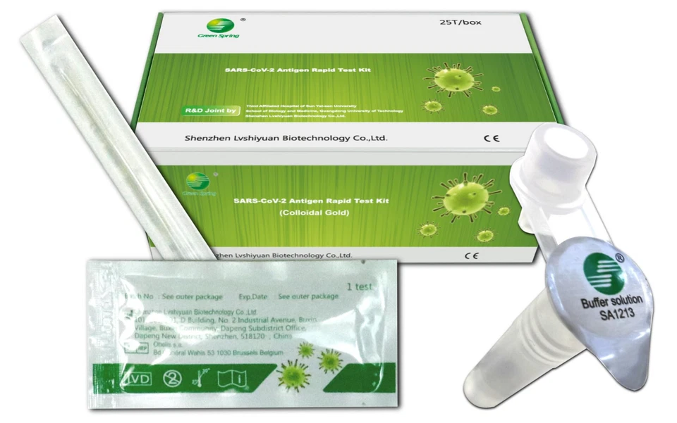25 Green Spring Corona Schnelltest Antigen Speicheltest BfArM gelistet Covid 19