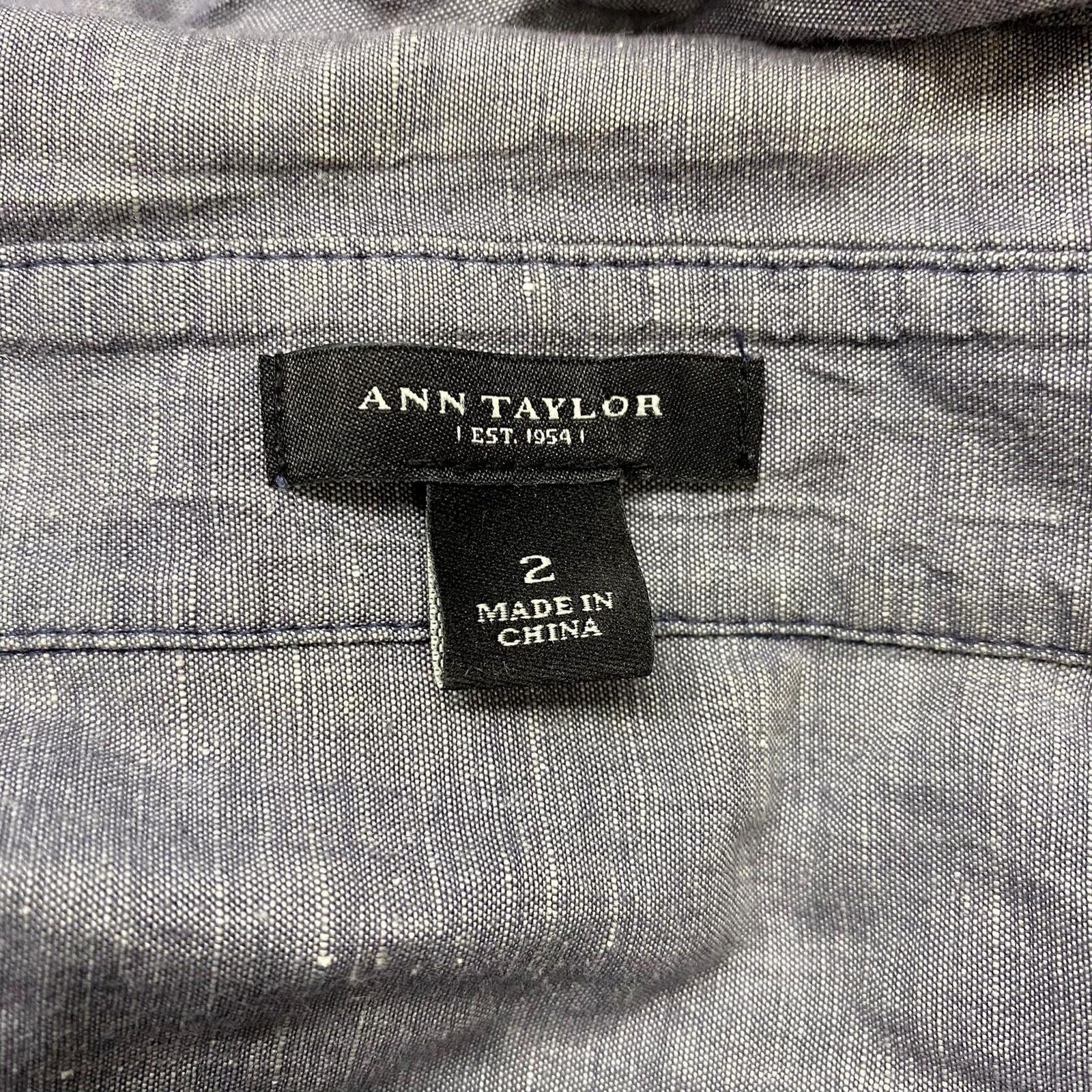 ANN TAYLOR LOFT Button Down Two Front Pockets  Gr… - image 11