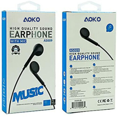 Stereo Wired 3.5mm Jack Earbud Headset Earphone in-Ear Headphone with Mic