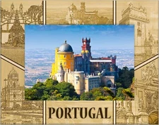 Portugal Laser Engraved Wood Picture Frame Landscape (4 x 6) 