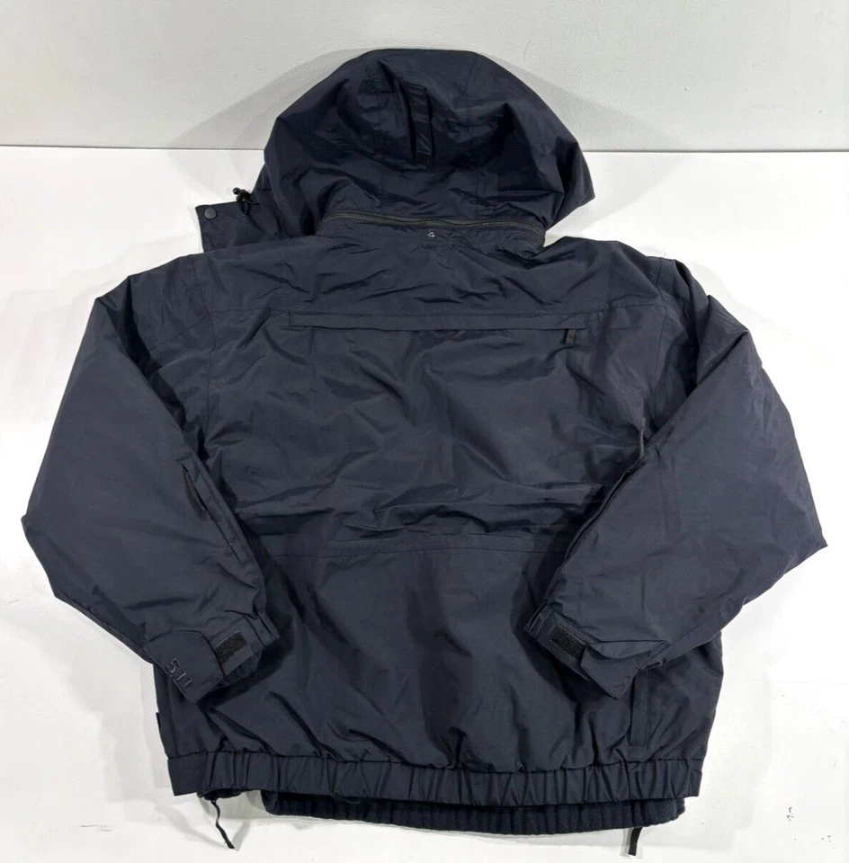 NWT X-LARGE REG 5.11 TACTICAL WATERPROOF 5 IN 1 JACKET COAT W/ LINER NAVY 48017 - Image 3 of 3