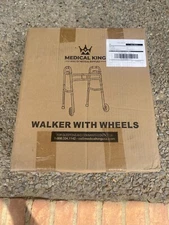 Brand New in box MEDICAL KING WALKER with WHEELS #7063