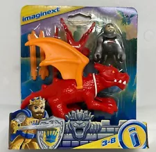 NIB Fisher-Price Imaginext Medieval Blazing Battler's Red Dragon Figure Toy Set