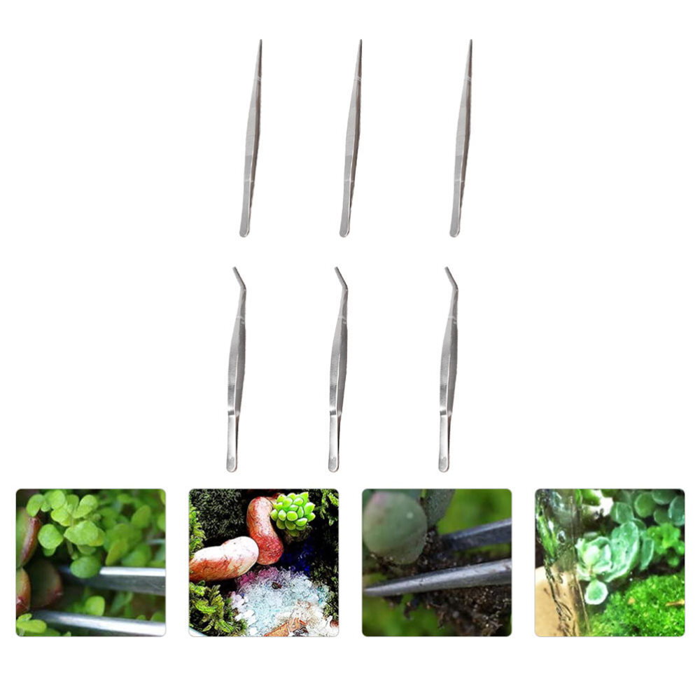 6pcs Plant Tweezers Gardening Planting Tool Aquascaping Tools eBay
