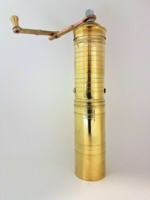 Traditional Coffee Grinder, Brass Coffee Mill, Spice Grinder 22.5 cm