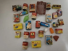 Vintage Toy Doll Play Food Boxes Lot Hong Kong Kelloggs Campbell's Lipton 