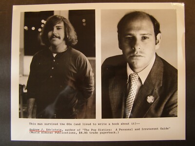 Glossy Press Photo 1985 Andrew Edelstein Author of THE POP SIXTIES #3 ...