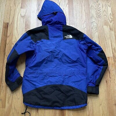 Men's Vintage 90's The North Face Gore Tex Mountain Light Blue Parka Jacket  Sz M