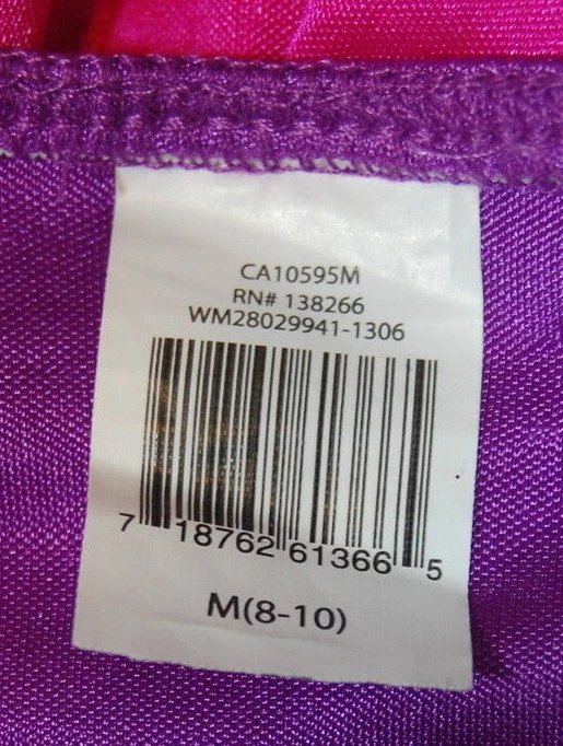 Enagua Vestido Halloween Disfraz Rosa Púrpura Dorado Niñas M 8 - 10 Foto 4 de 4