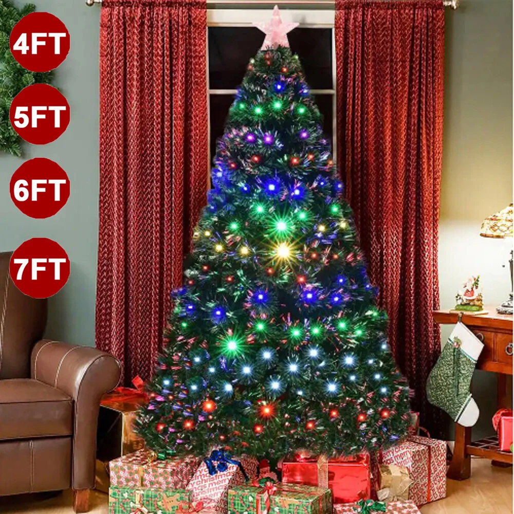 Fiber optic 2024 artificial christmas trees