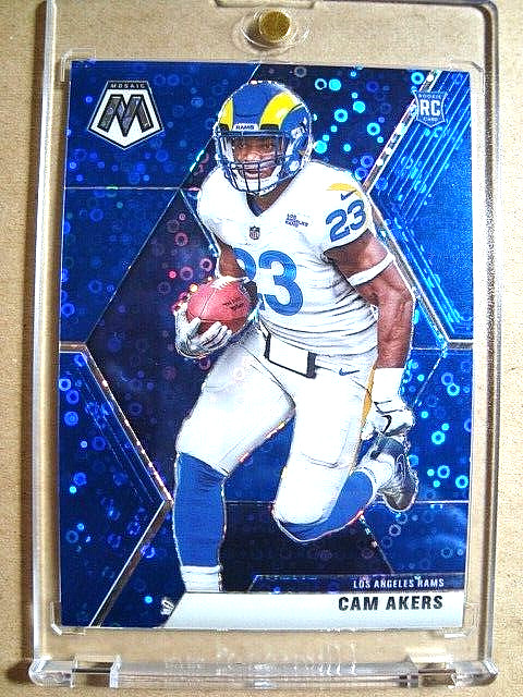 2020 Cam Akers Panini Mosaic Rookie No Huddle Blue Disco Prizm RC /75 MINT 🔥🔥
