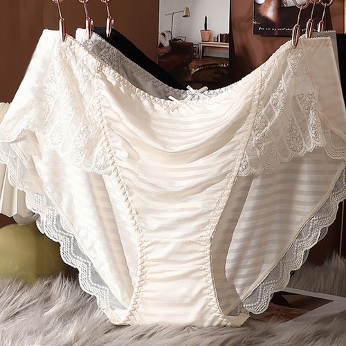 Übergröße Damen High Waist Transparent Blumen Slip Spitze Höschen Dessous Unterwäsche - Bild 22 von 30