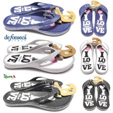 DE FONSECA ciabatte infradito donna mare piscina CAPRI E W 822 Nero Blu Grigio