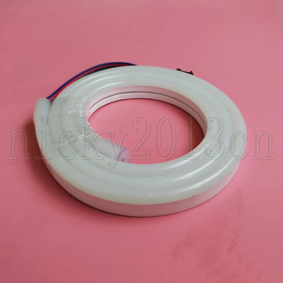 Súper Brillante 12V 5050 RGB LED Neón Letrero Tubo Tira Luz Cinturón Cuerda 84LEDs/m IP65 Foto 3 de 4