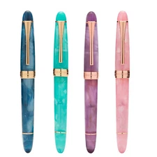Kaigelu 356 Resin Fountain Pen Iridum EF/F/M Nib Golden Clip Office Writing Pen