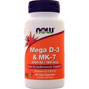 Now Mega D-3 & MK-7  60 vcaps