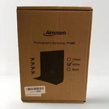 Aimosen 10 X 7 FT White Screen Backdrop for Photography, Zoom Meetings, Virtual