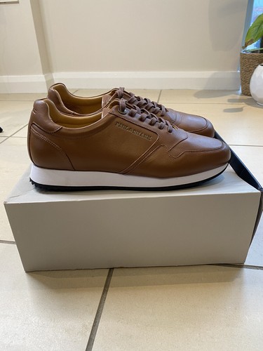 Zapatilla deportiva Paul & Shark Yachting Tigre de cuero tostado para hombre EU 42 UK 8 R.R.P £240 - Imagen 4 de 24