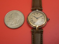 GENUINE CARTIER SOLID 18K /STEEL 24MM LADIES ...