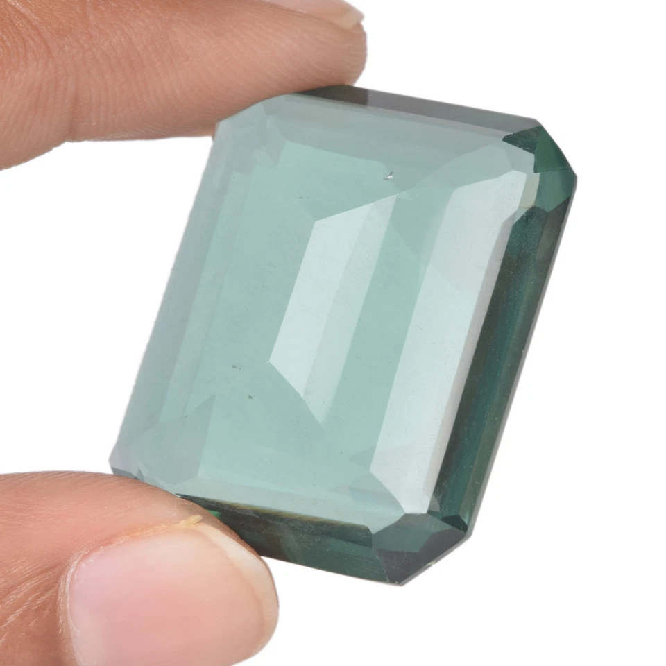 Piedra preciosa suelta corte esmeralda amatista verde única brasileña 59,00 quilates BL-994 Foto 4 de 4