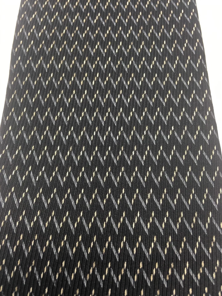 CORBATA NAUTICA HOMBRE NEGRA CON DETALLES GRIS Y BEIGE 4 X 58 Foto 3 de 4