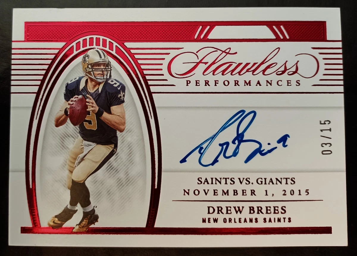 Panini Drew Brees Autographed Football Sports Trading Cards for 