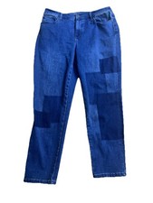 Chicos 1 Womens US Medium Girlfriend Slim Leg Ankle Jeans Perfect Stretch Blue