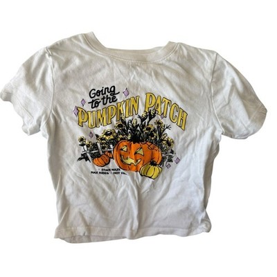 Old Navy Toddler 4T Pumpkin Patch T Shirt White Fall Graphic Tee NWOT