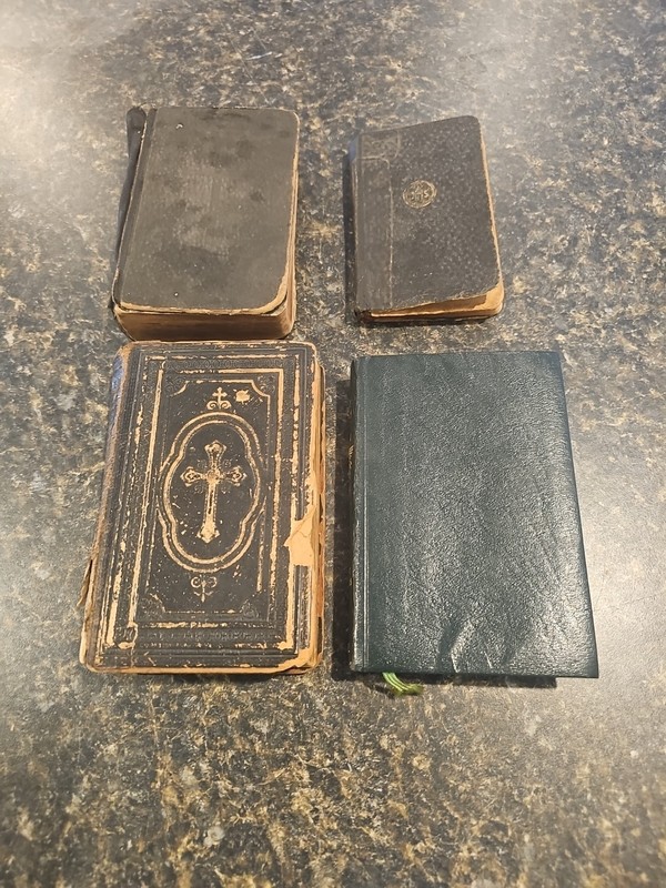 Lot Of (4) Old German Bibles