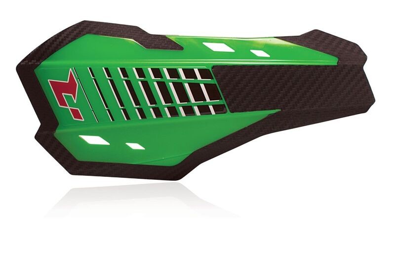 Protège-main RACETECH HP2 vert KXF anti-casse de levier pour pilotage enduro