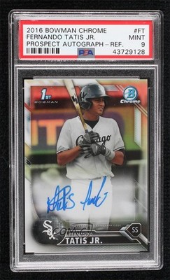 2016 Bowman Chrome Prospects Refractor Fernando Tatis Jr PSA 9 MINT Auto 7uo