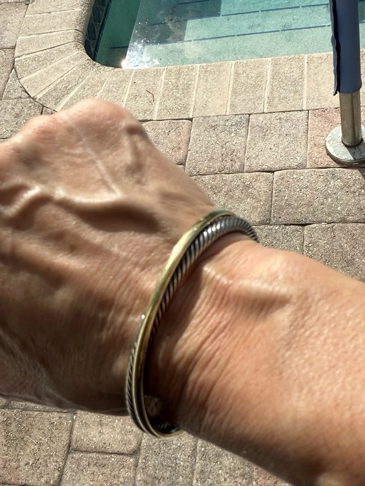 David Yurman Pulsera Cruzada y Topacio Renacimiento Cóctel Anillo Talla 7 Foto 3 de 4