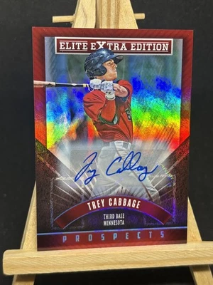TREY CABBAGE 2015 PANINI EEE AUTO BASEBALL CARD #111 - MINNESOTA TWINS - Image 1 of 2