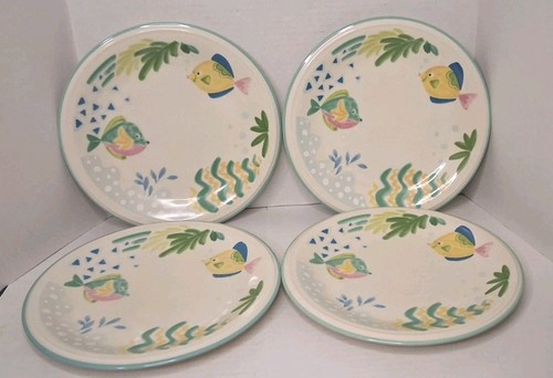 Studio Nova Barrier Reef Set Of 4 Dinner Plates 10.75" Discontinued Pre-owned 