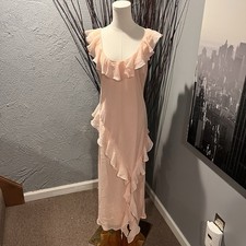 NWT A NEW DAY PINK RUFFLE SLEEVELESS MAXI DRESS SIZE LARGE