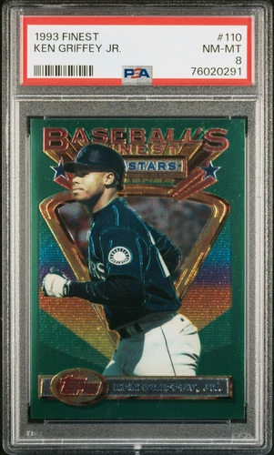 1993 Topps Finest Ken Griffey Jr PSA 8 NM-MT #110 Seattle Mariners HOF Legend